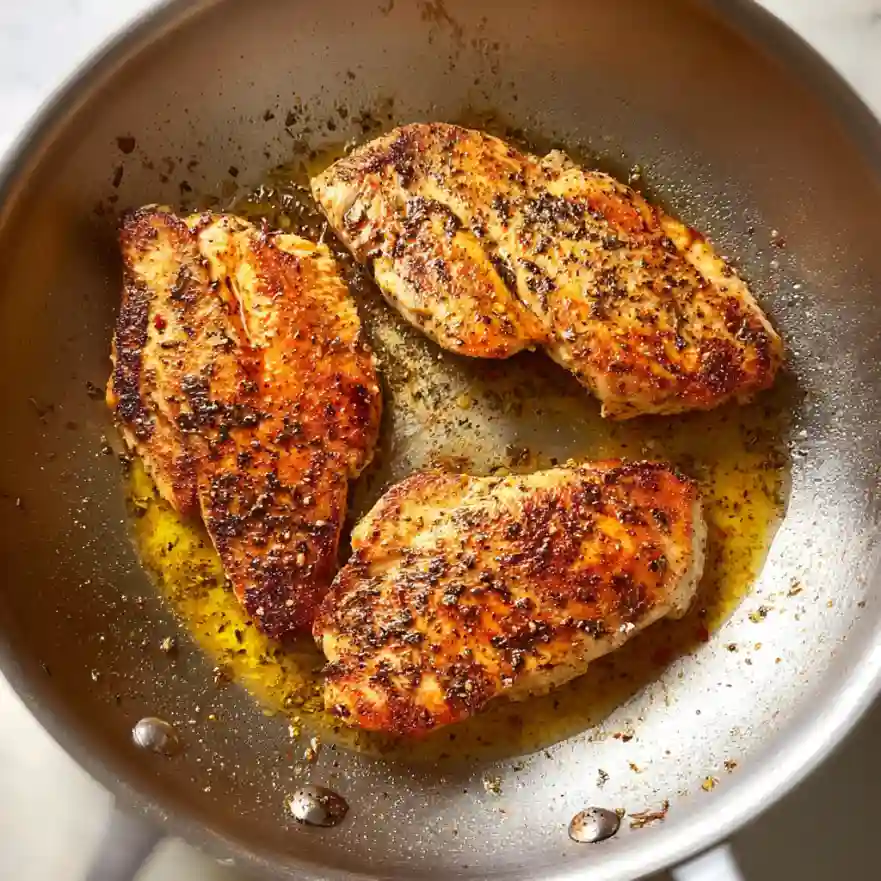 Searing chicken for pasta