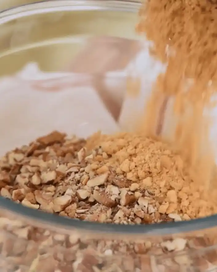 dding biscuit crumbs to pecans for pecan pie balls no bake