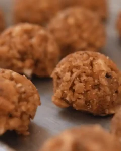 uncoated pecan pie balls no bake on tray