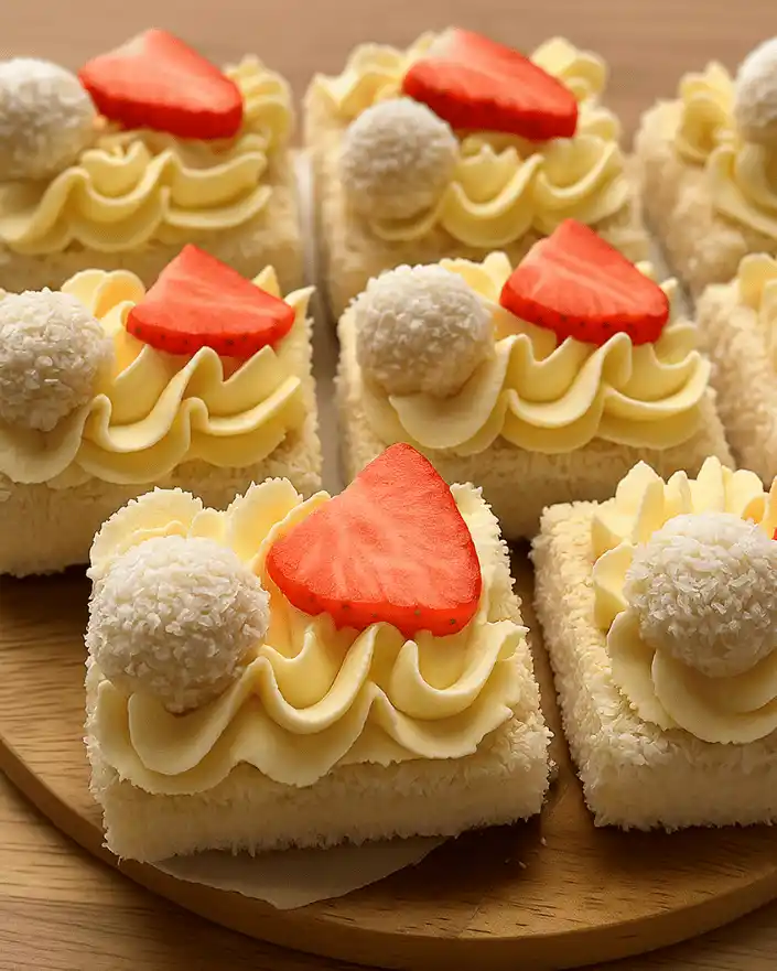 multiple servings of strawberry shortcake no bake recipe with cream and strawberries
