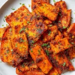 Quick Crispy Parmesan Carrots on a baking tray, golden and tender.