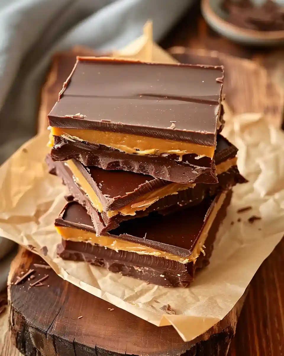 3 Ingredient No Bake Peanut Butter Bars 8 3 ingredient no bake peanut butter bars stacked with chocolate