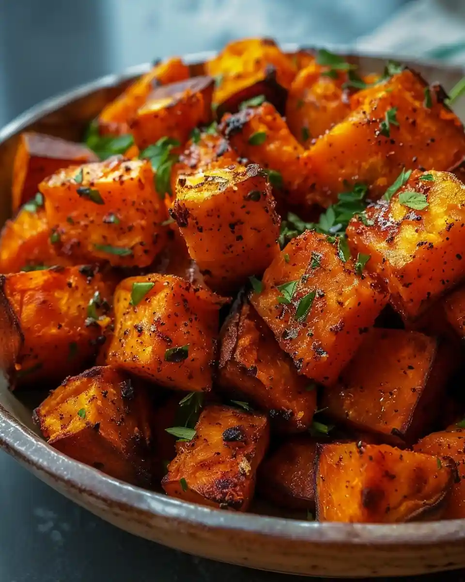 Smoky Sweet Potato Cubes 10 smoky sweet potato cubes side dish
